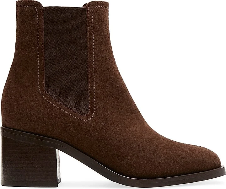 Women's Joelle 60MM Waterproof Suede Booties - Brunette - Size 5