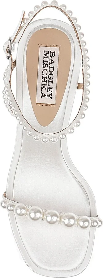 Women's Jolie 65MM Satin Evening Sandals - White Satin - Size 5 - Image 5