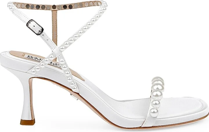 Women's Jolie 65MM Satin Evening Sandals - White Satin - Size 5