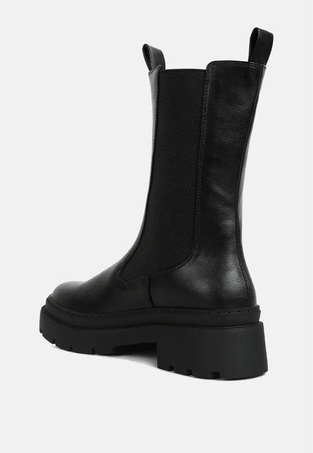 Womens jolt elasticated gussets lug sole boots - Image 2