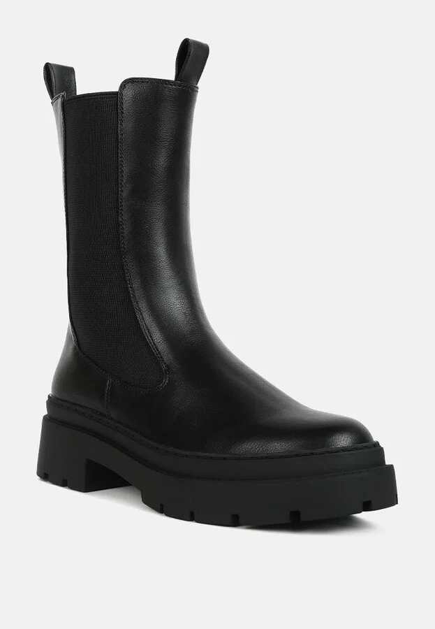 Womens jolt elasticated gussets lug sole boots - Image 3
