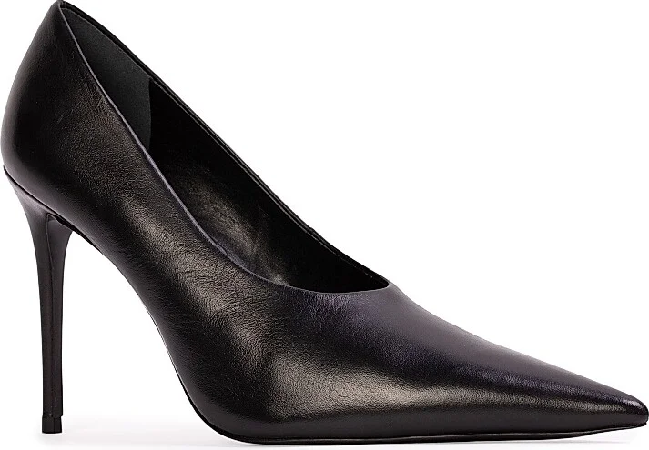 Women's Jona 100MM Leather Pumps - Black Leather - Size 6 - Image 2
