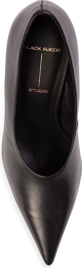 Women's Jona 100MM Leather Pumps - Black Leather - Size 6 - Image 3
