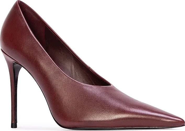 Women's Jona 100MM Leather Pumps - Black Leather - Size 6 - Image 7