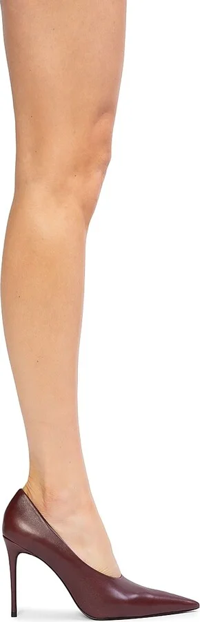 Women's Jona 100MM Leather Pumps - Black Leather - Size 6 - Image 11