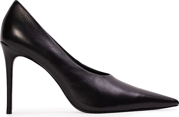 Women's Jona 100MM Leather Pumps - Black Leather - Size 6