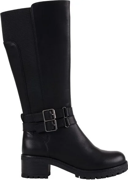 Women's Jonah Black Knee High Riding Boots - Image 2