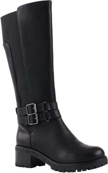 Women's Jonah Black Knee High Riding Boots