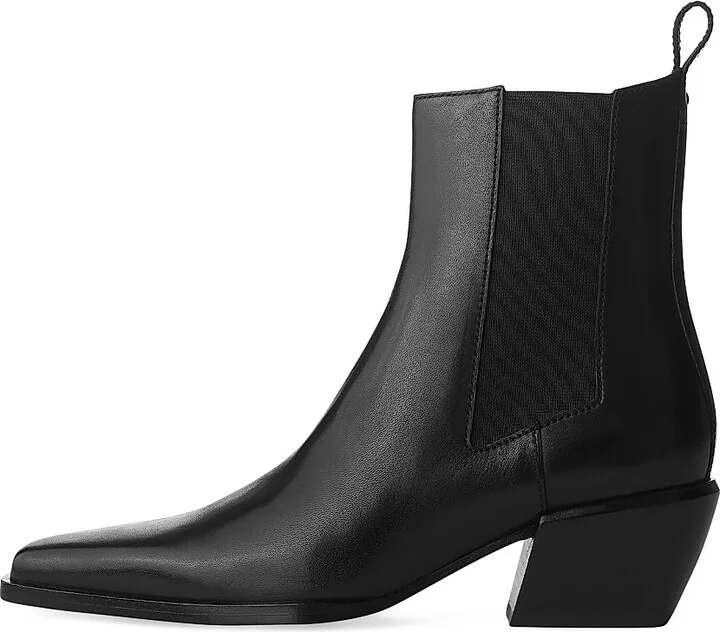 Women's Joni Leather Chelsea Boots - Black - Size 5