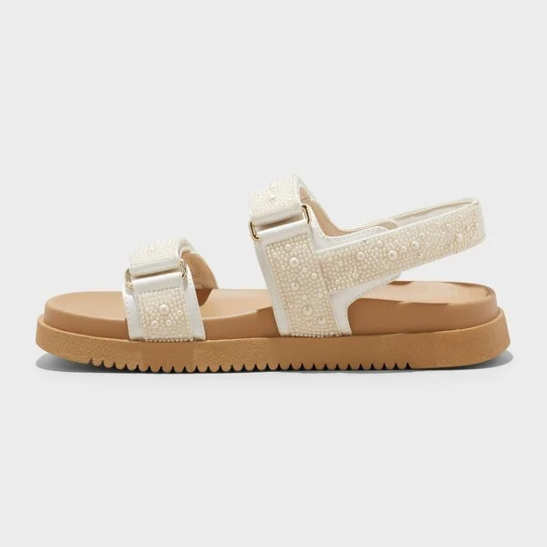 Women's Jonie Footbed Sandals - A New Day™ : Hook & Loop, Contoured, Open Toe - Image 2