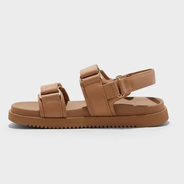 Women's Jonie Footbed Sandals - A New Day™ : Hook & Loop, Contoured, Open Toe - Image 5