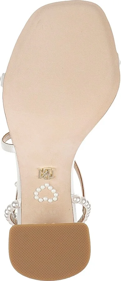 Women's Jordyn 85MM Satin Embelllished Sandals - White Satin - Size 6.5 - Image 6
