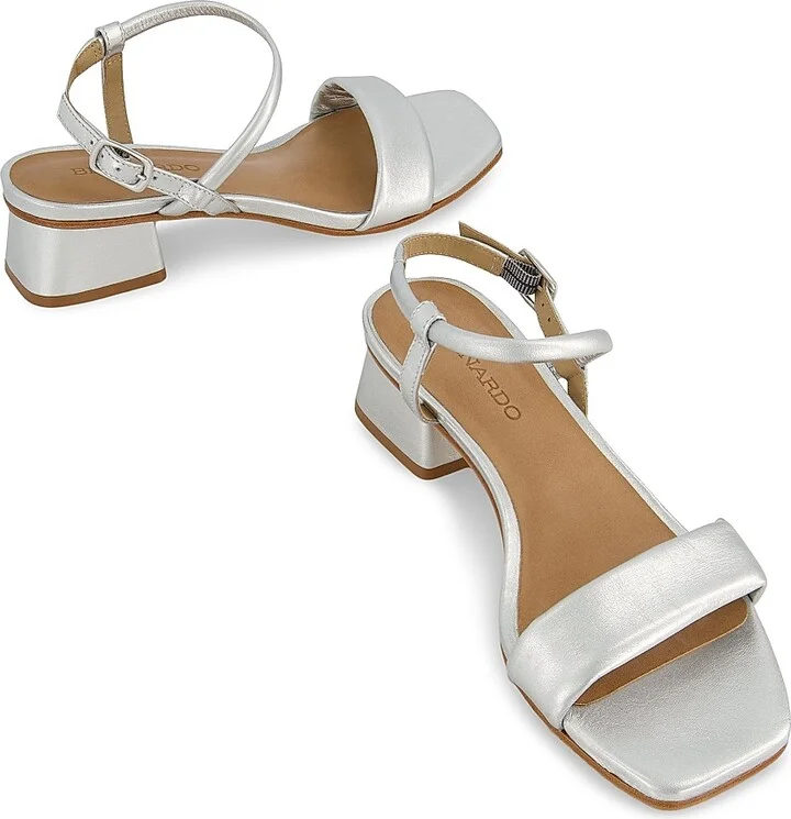 Women's Josei Low Heel Sandals - Silver - Size 6 - Image 5