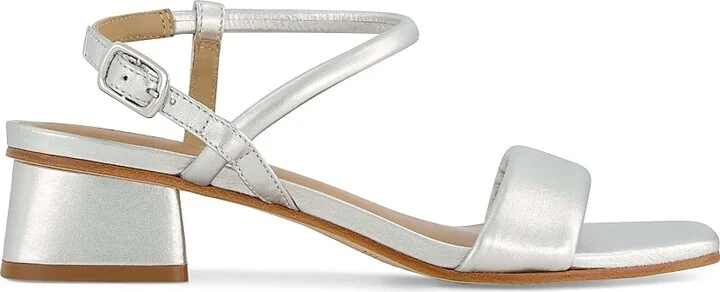 Women's Josei Low Heel Sandals - Silver - Size 6