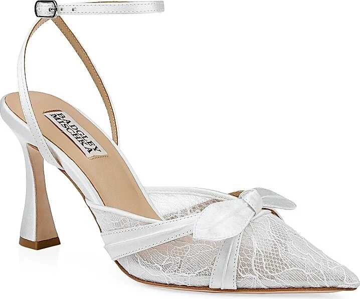 Women's Josie 85MM Satin Pumps - White Satin - Size 5.5 - Image 2