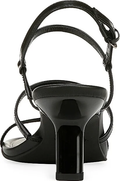 Women's Josie Leather Caged Sandals - Black - Size 6 - Image 3