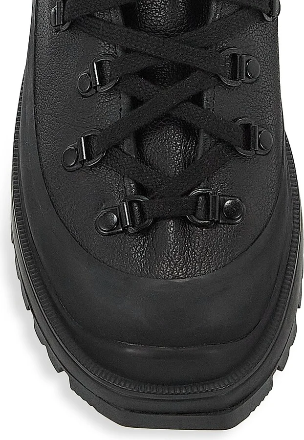 Women's Journey Leather Lace-Up Boots - Black - Size 6 - Image 4