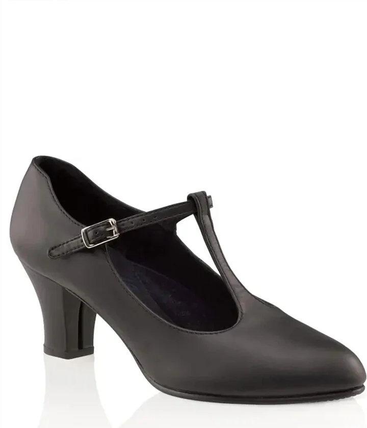 Women'S Jr Footlight T-Strap Character Shoe In Black