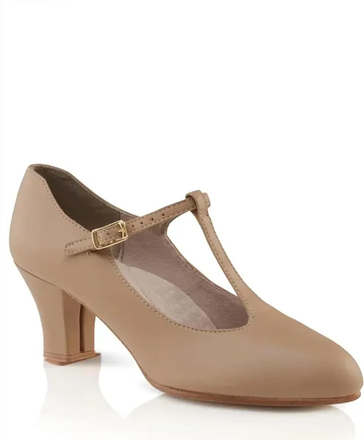 Women'S Jr Footlight T-Strap Character Shoe In Caramel