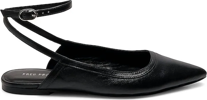 Women's Jules Point Wrap Flats In Black