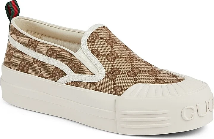 Women's Julia GG Low-Top Sneakers - Beige - Size 7 - Image 2