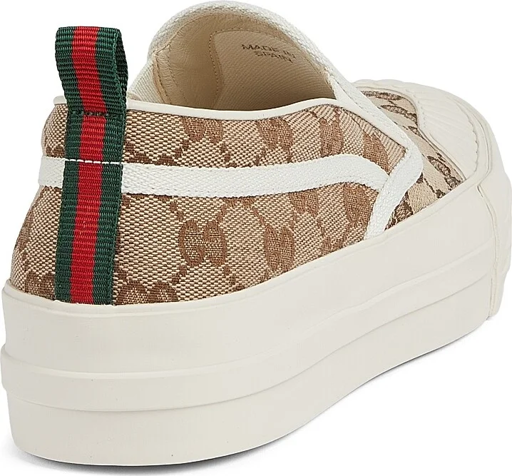 Women's Julia GG Low-Top Sneakers - Beige - Size 7 - Image 3