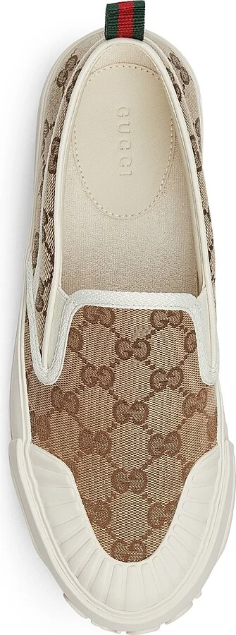Women's Julia GG Low-Top Sneakers - Beige - Size 7 - Image 4