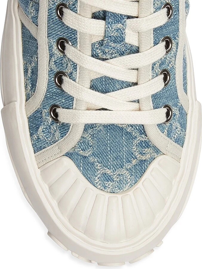 Women's Julia GG Platform Sneakers - Turquoise - Size 6 - Image 4