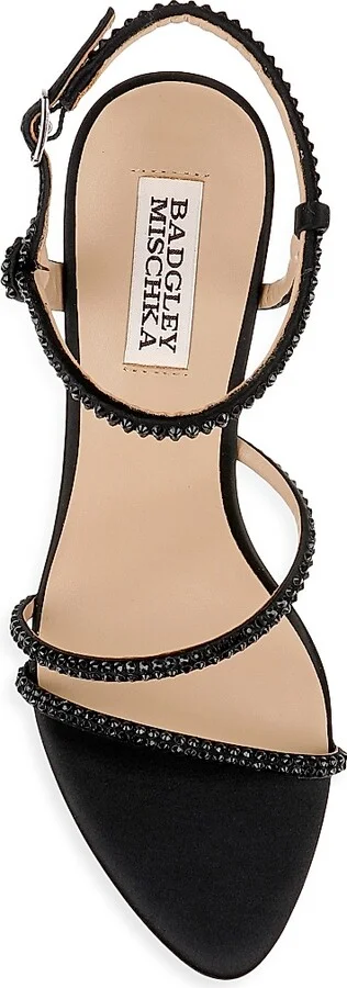 Women's Julianna 65MM Satin Sandals - Black Satin - Size 5 - Image 5