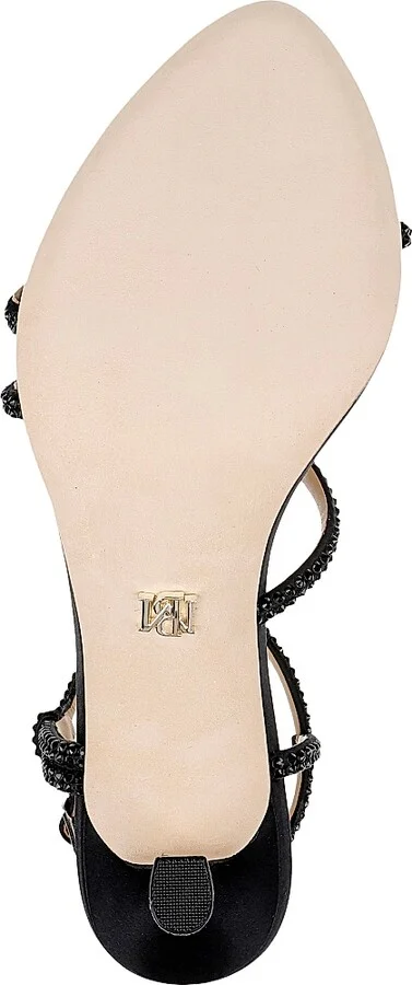 Women's Julianna 65MM Satin Sandals - Black Satin - Size 5 - Image 6