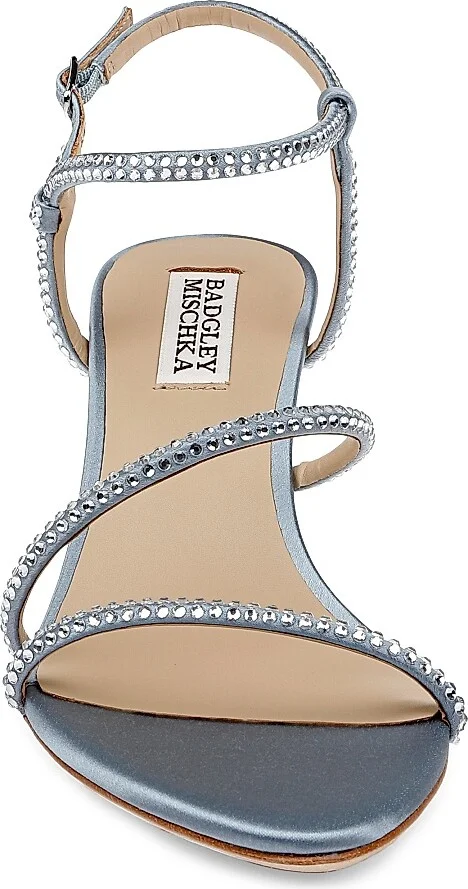 Women's Julianna 65MM Satin Sandals - Black Satin - Size 5 - Image 9