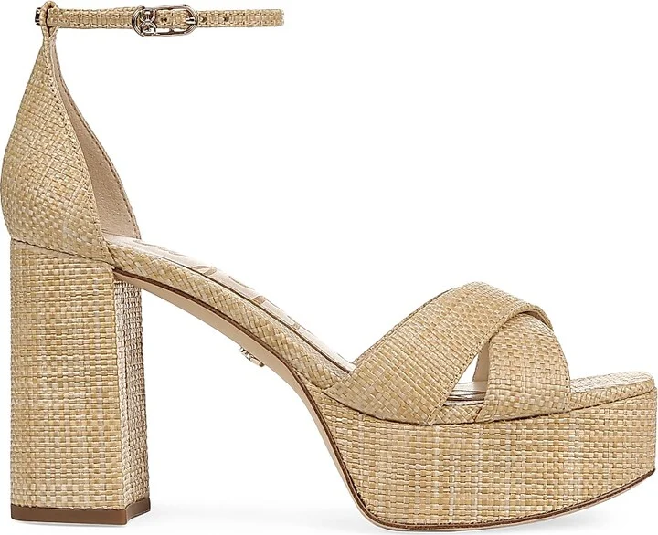 Women's Jullian Strappy Platform Sandals - Bleached Beechwood - Size 8.5