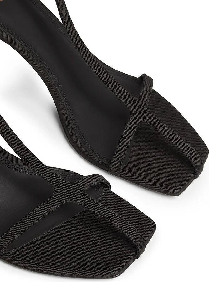 Women's Jumel 80MM Leather Sandals - Black - Size 6 - Image 2