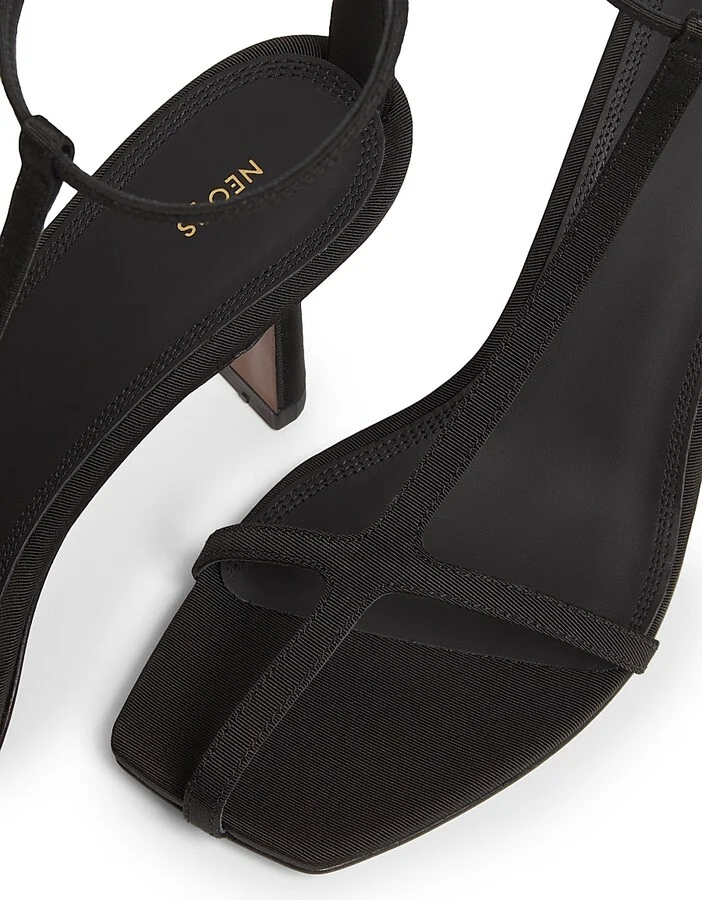 Women's Jumel 80MM Leather Sandals - Black - Size 6 - Image 5
