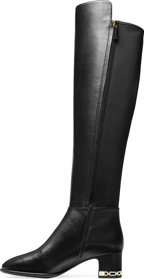 Women's June Flex 50MM Leather Boots - Black - Size 5 - Image 3