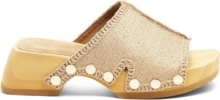 Women's June Mini Jute Clog In Beige
