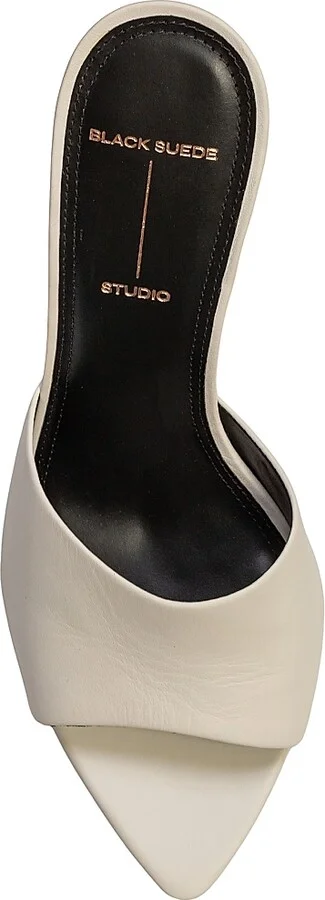 Women's Junie 100MM Leather Mules - Coconut Nappa - Size 11 - Image 6