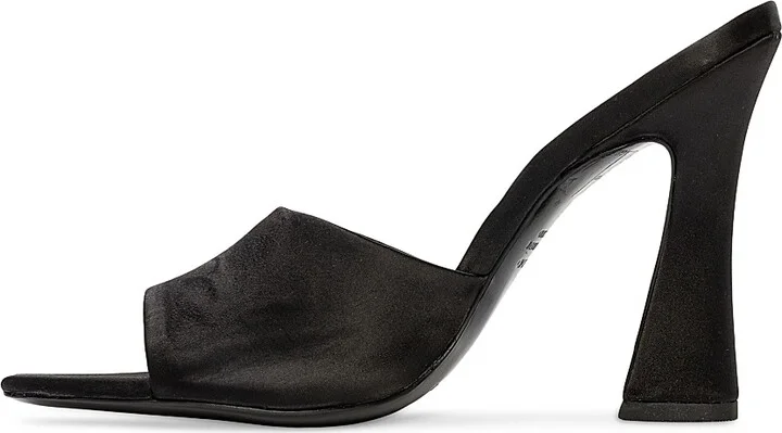 Women's Junie 100MM Satin Mules - Black Satin - Size 5 - Image 5