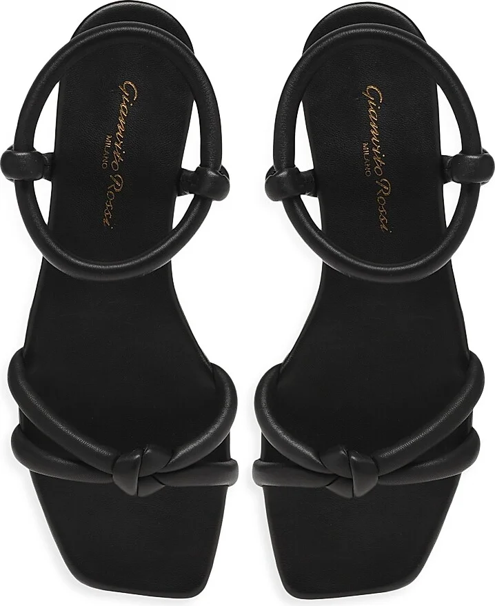 Women's Juno 05 Knotted Leather Sandals - Black - Size 7.5 - Image 3