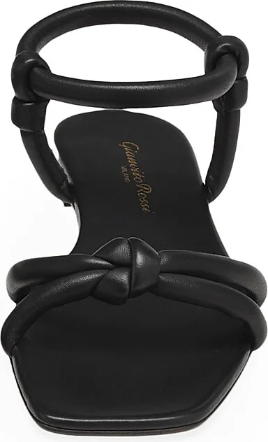 Women's Juno 05 Knotted Leather Sandals - Black - Size 7.5 - Image 4