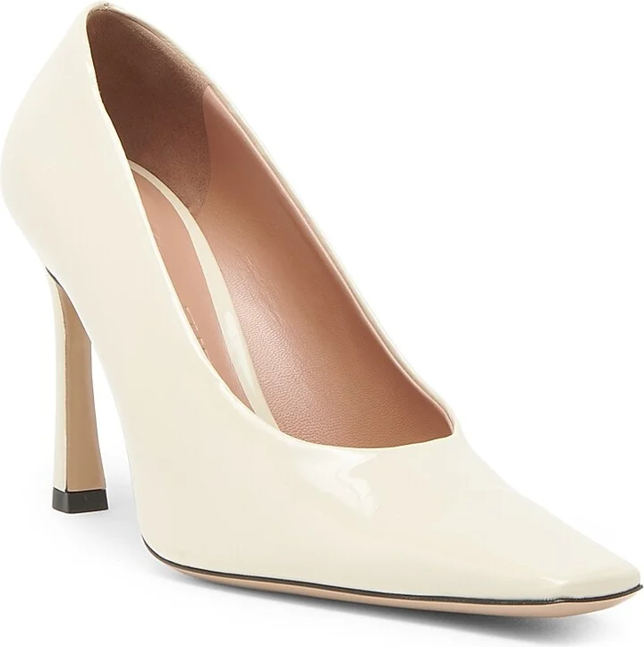 Women's Juno 95MM Square-Toe Pumps - White - Size 7 - Image 2