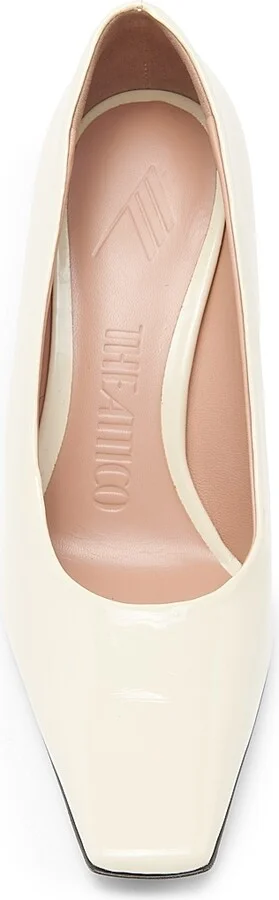 Women's Juno 95MM Square-Toe Pumps - White - Size 7 - Image 4