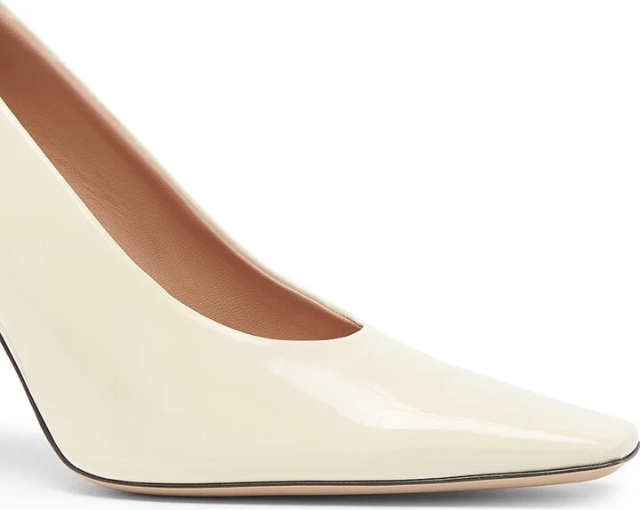 Women's Juno 95MM Square-Toe Pumps - White - Size 7 - Image 5