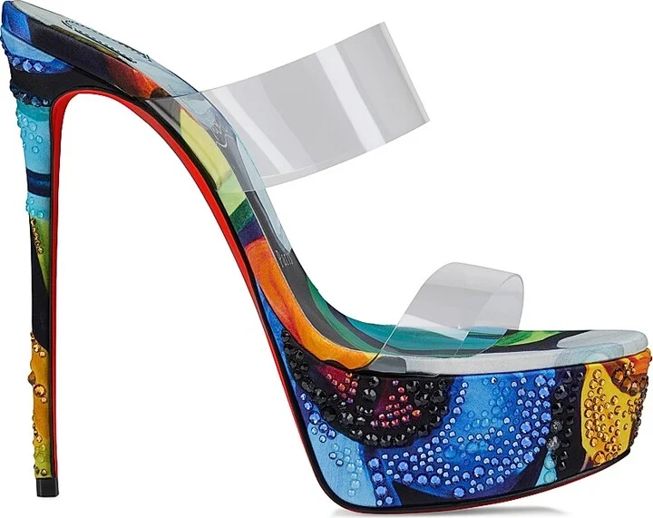 Women's Just Nothing 150MM Alta Flower Strass Sandals - Size 5