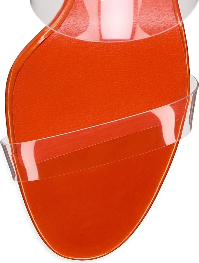 Women's Just Nothing 55MM Patent Leather Sandal Heels - Magma - Size 4 - Image 4
