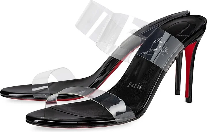 Women's Just Nothing 85MM Patent Leather Mules - Black - Size 5 - Image 2