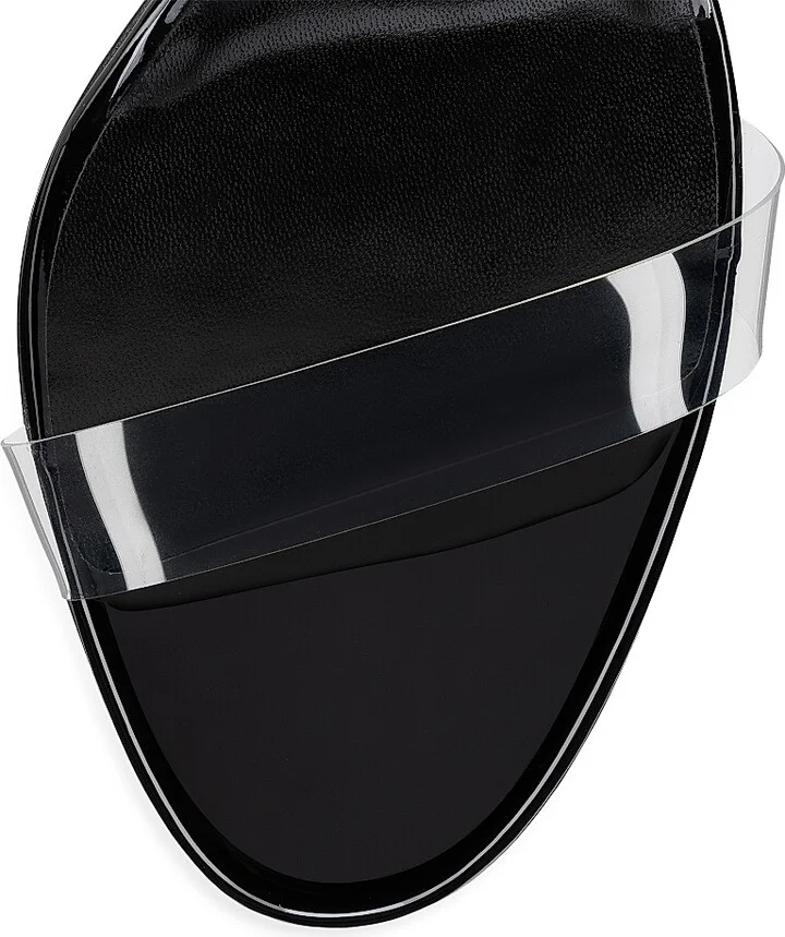 Women's Just Nothing 85MM Patent Leather Mules - Black - Size 5 - Image 4