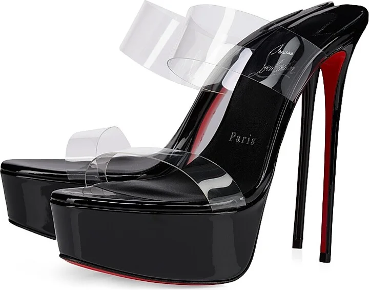 Women's Just Nothing Alta 150MM Patent Leather Sandal Heels - Black - Size 6.5 - Image 2