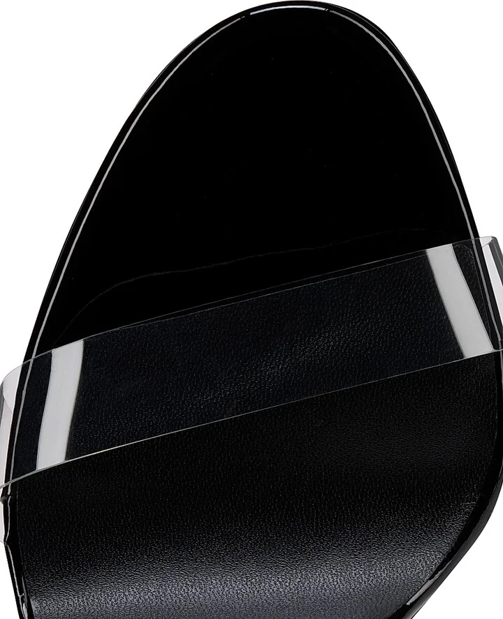 Women's Just Nothing Alta 150MM Patent Leather Sandal Heels - Black - Size 6.5 - Image 4