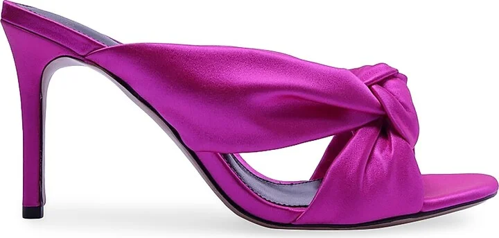 Women's Kacey Satin Sandals - Neon Pink - Size 5.5